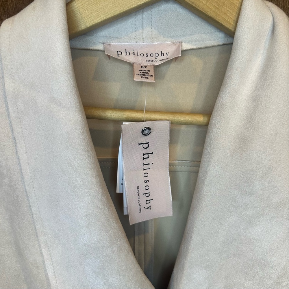 Philosophy Women's Light Stone Faux Leather Jacket - Picture 2 of 6